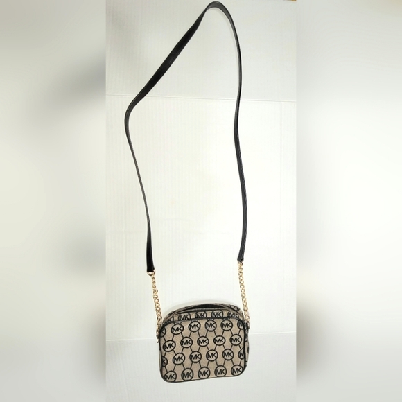 Michael Kors Black/Tan Mini Crossbody with Gold Hardwire - Picture 11 of 12